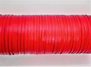Lederband Meterware Rindsleder Rot  3,5mm breit